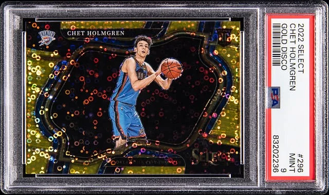 2022-23 Panini Select Chet Holmgreen Gold Disco #296 card image