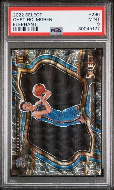 2022-23 Panini Select Chet Holmgren Green Prizm #296 card image