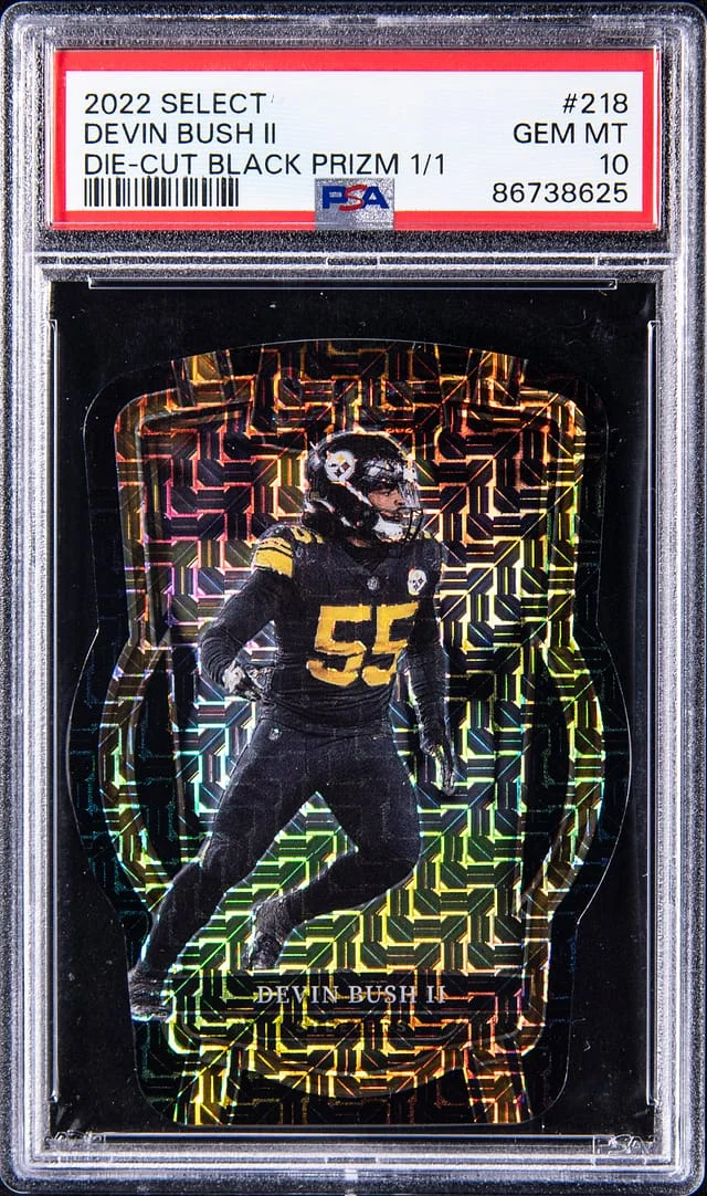 2022-23 Panini Select Devin Bush II Die-Cut Black Prizm #218 card image