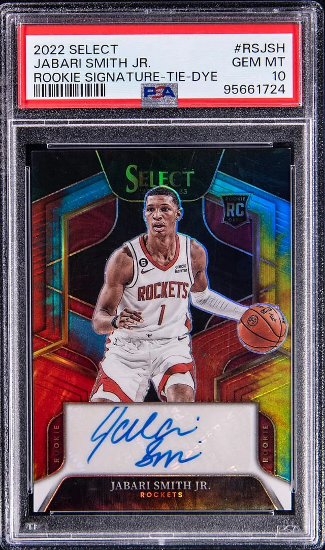 2022-23 Panini Select Jabari Smith Jr. Signatures Tie-Dye #RS-JSH card image