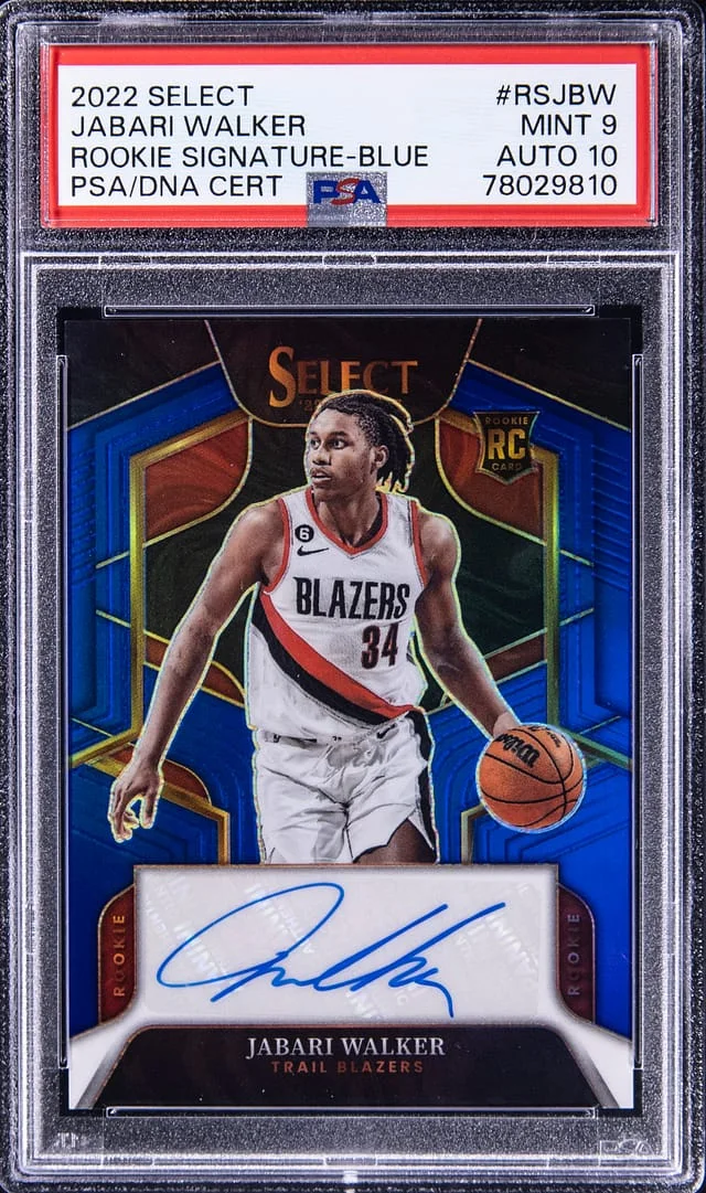 2022-23 Panini Select Jabari Walker Signature-Blue #RSJBW card image