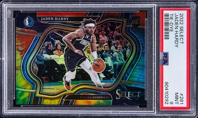 2022-23 Panini Select Jaden Hardy Tie-Dye #281 card image