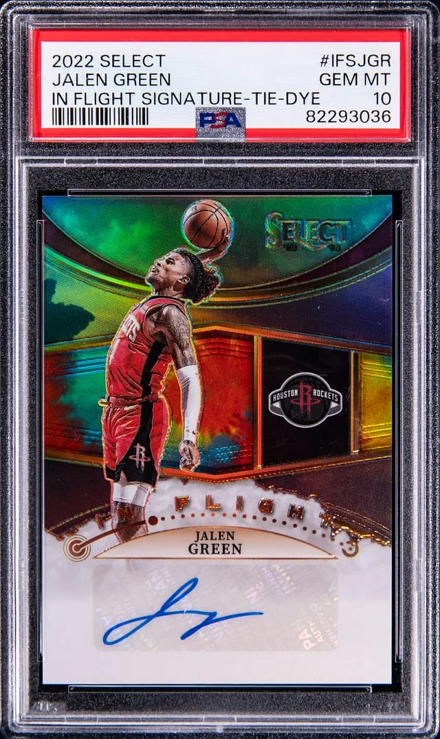 2022-23 Panini Select Jalen In Flight Signatures Tie-Dye #IFSJGR card image