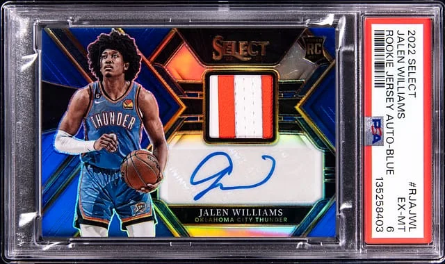 2022-23 Panini Select Jalen Williams Jersey Autographs Blue #RJA-JWL card image