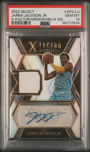 2022-23 Panini Select Jaren Jackson Jr. X-Factor Memorabilia Signature #XFS-JJJ card image