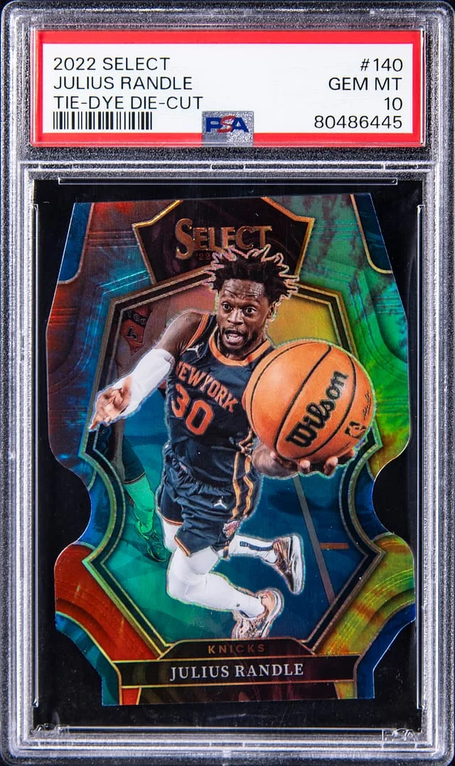 2022-23 Panini Select Julius Randle Tie-Dye Die-Cut #140 card image