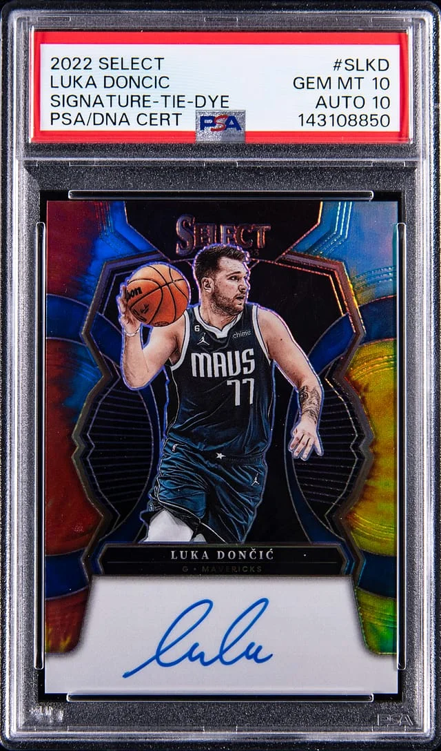 2022-23 Panini Select Luka Doncic Signature Tie-Dye #S-LKD card image