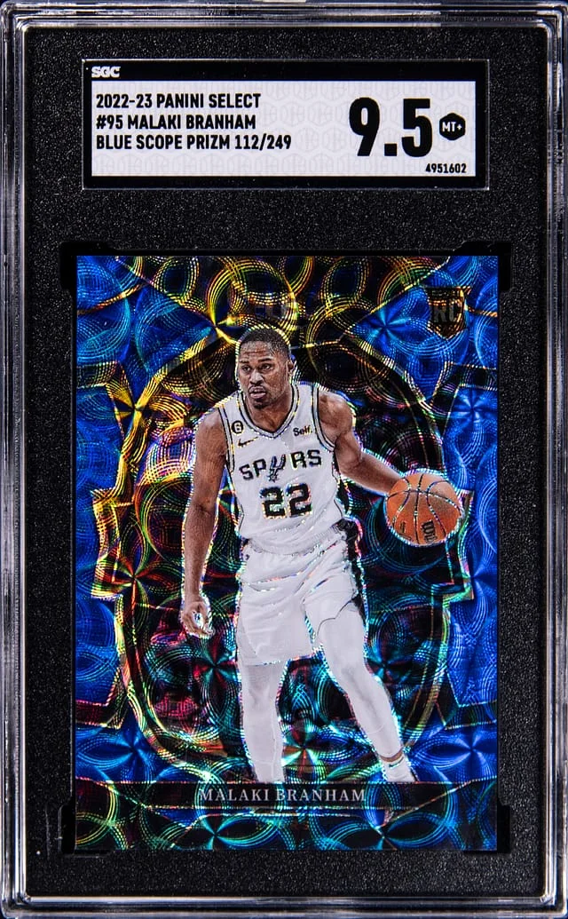 2022-23 Panini Select Malaki Branham Blue Scope Prizm #95 card image