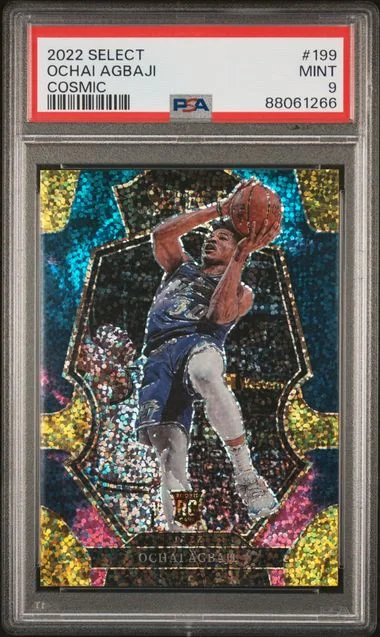 2022-23 Panini Select Ochai Agbaji Cosmic #199 card image