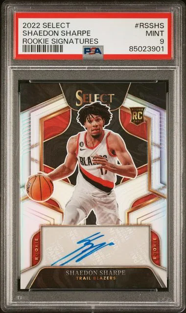 2022-23 Panini Select Shaedon Sharpe Signatures #RS-SHS card image