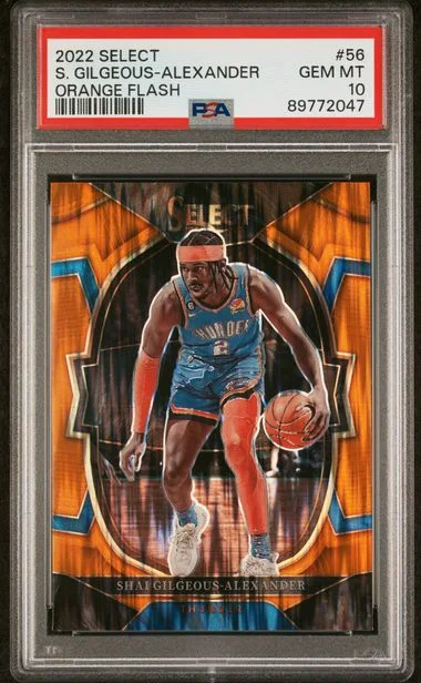 2022-23 Panini Select Shai Gilgeous-Alexander Orange Flash #56 card image