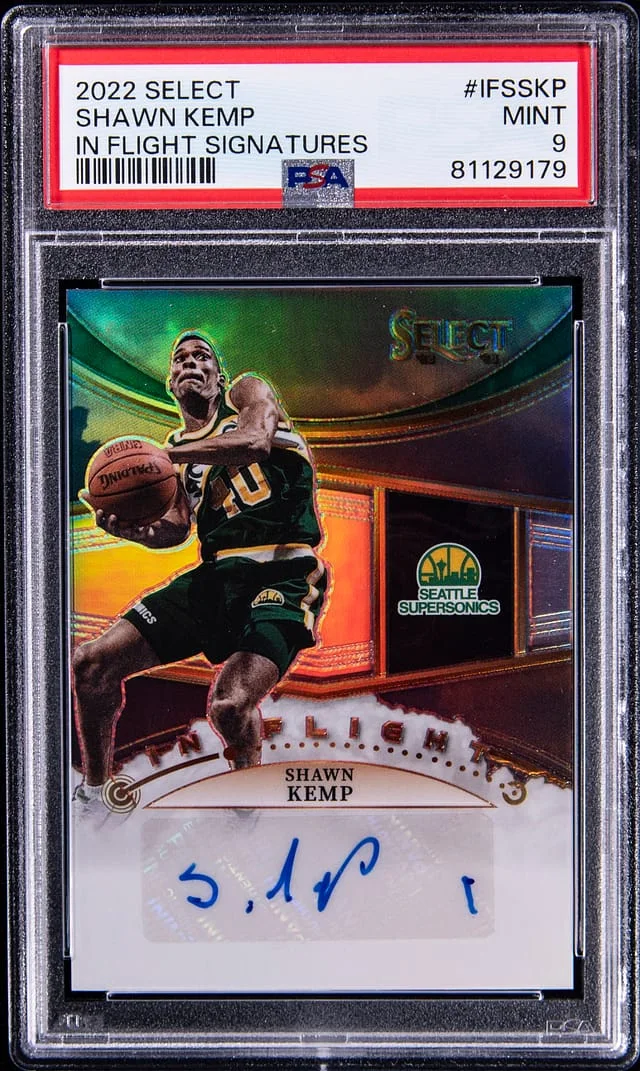 2022-23 Panini Select Shawn Kemp In Flight Signature #IFS-SKP card image