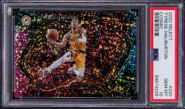 2022-23 Panini Select Tyrese Haliburton Cosmic #220 card image