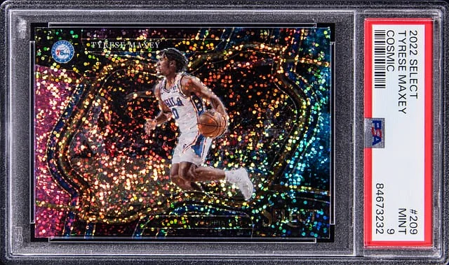 2022-23 Panini Select Tyrese Maxey Cosmic #209 card image