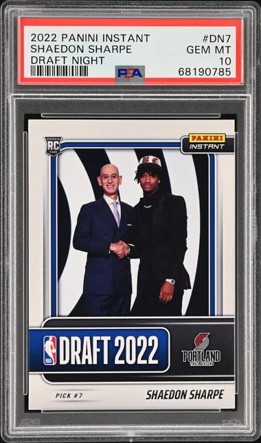 2022-23 Panini Shaedon Sharpe (/656) Instant Draft Night #DN7 card image