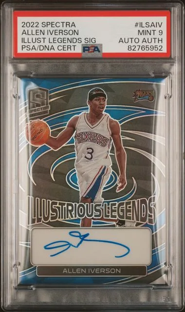 2022-23 Panini Spectra Allen Iverson Illustrious Legends Signatures #ILS-AIV card image