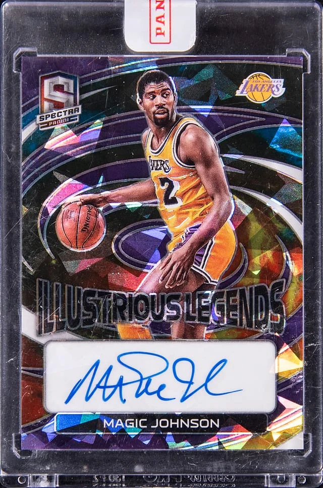 2022-23 Panini Spectra Magic Johnson Illustrious Legends Signatures Astral #ILS-MGJ card image