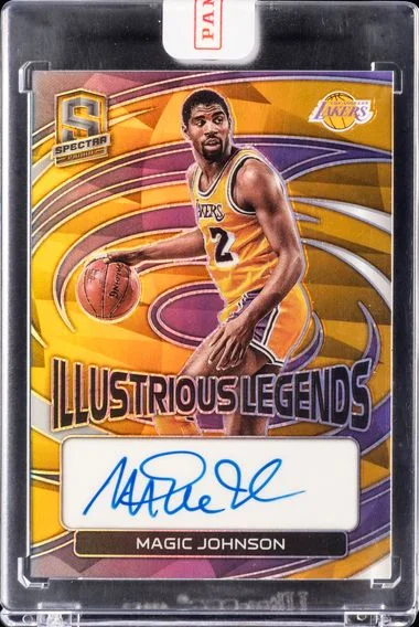 2022-23 Panini Spectra Magic Johnson Illustrious Legends Signatures Gold #ILS-MGS card image