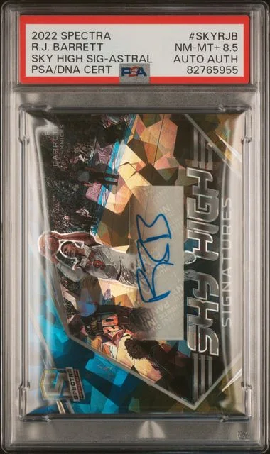 2022-23 Panini Spectra Rj Barrett Sky High Signatures Astral #SKY-RJB card image