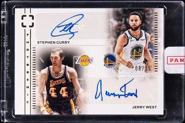 2022-23 Panini Stephen Curry / Jerry West Photogenic Dual Autograph #DAU-WL card image