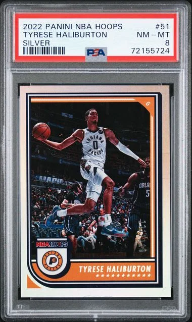 2022-23 Panini Tyrese Haliburton NBA Hoops Silver #51 card image