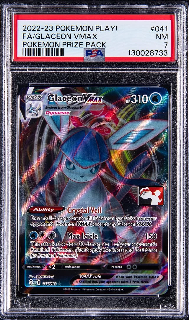 2022-23 Pokemon Play! Pokemon Prize Pack Full Art Glaceon VMAX #041 #041 card image
