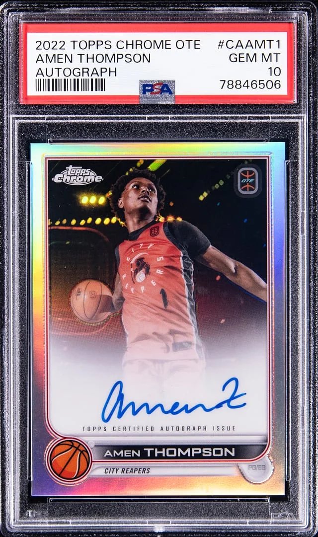 2022-23 Topps Chrome Amen Thompson OTE Autograph #CAAMT1 card image