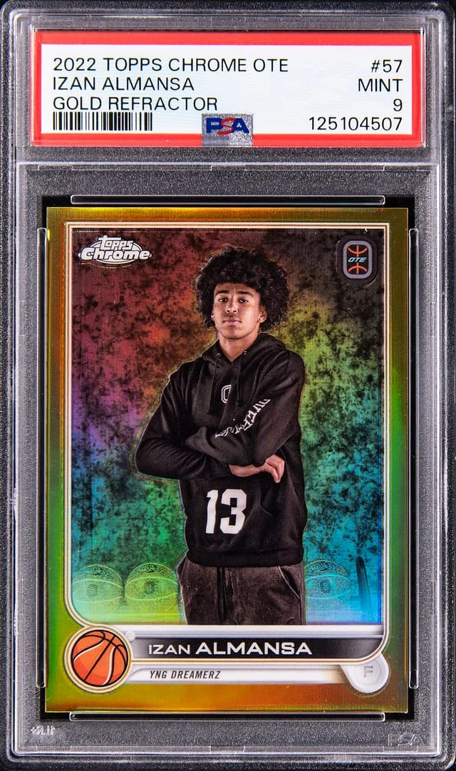 2022-23 Topps Chrome Izan Almansa Overtime Elite Gold Refractor #57 card image