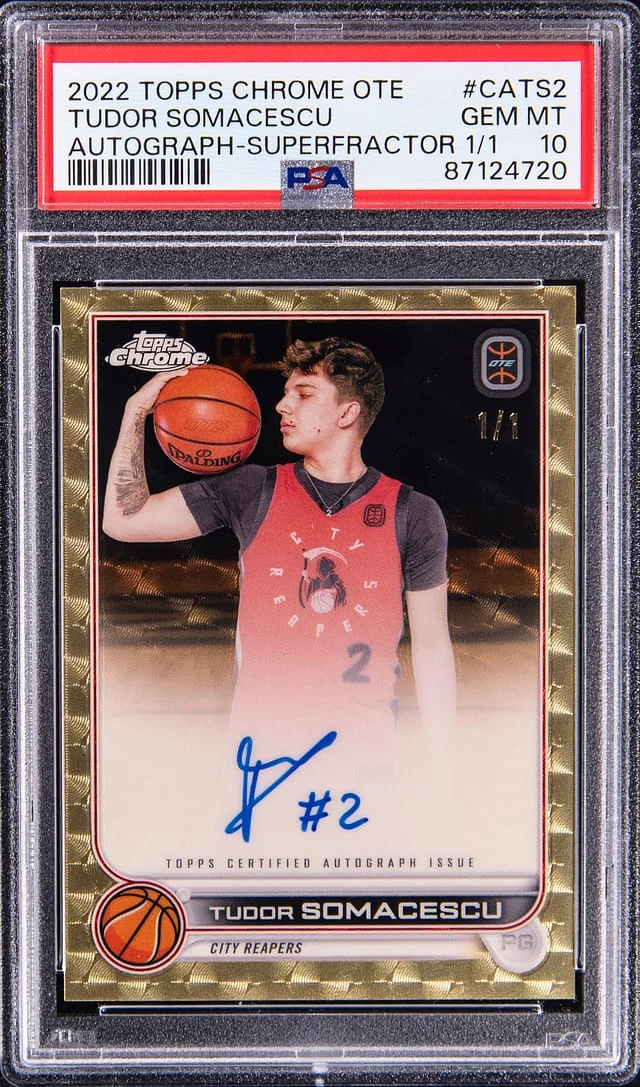 2022-23 Topps Chrome Tudor Somacescu OTE Autograph - Superfractor 1/1 #CATS2 card image