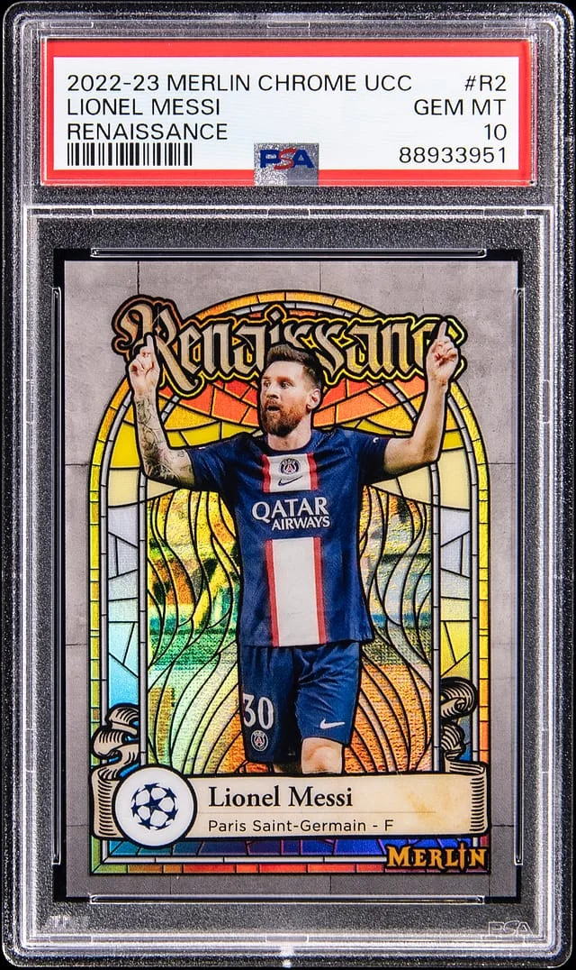 2022-23 Topps Lionel Messi Merlin Chrome UCC Renaissance #R-2 card image