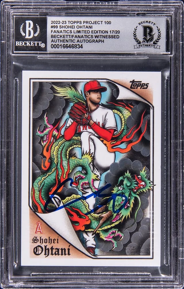 2022-23 Topps Shohei Ohtani Project 100 Fanatics Limited Edition Autograph #99 card image