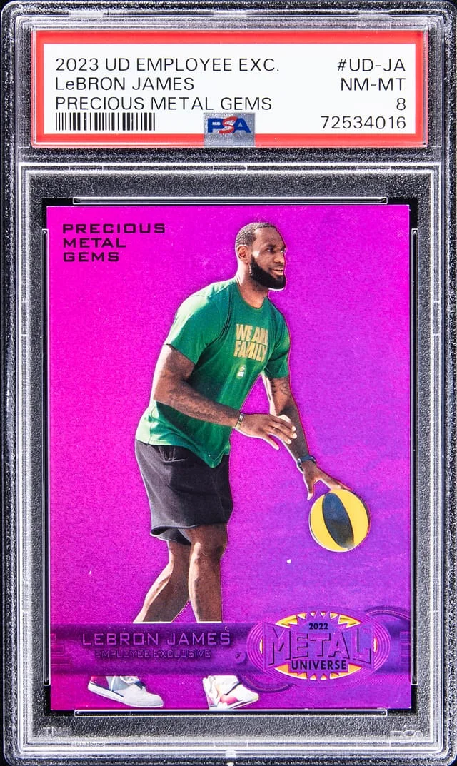 2022-23 UD Employee Exclusive Precious Metal Gems (PMG) LeBron James #UD-JA card image