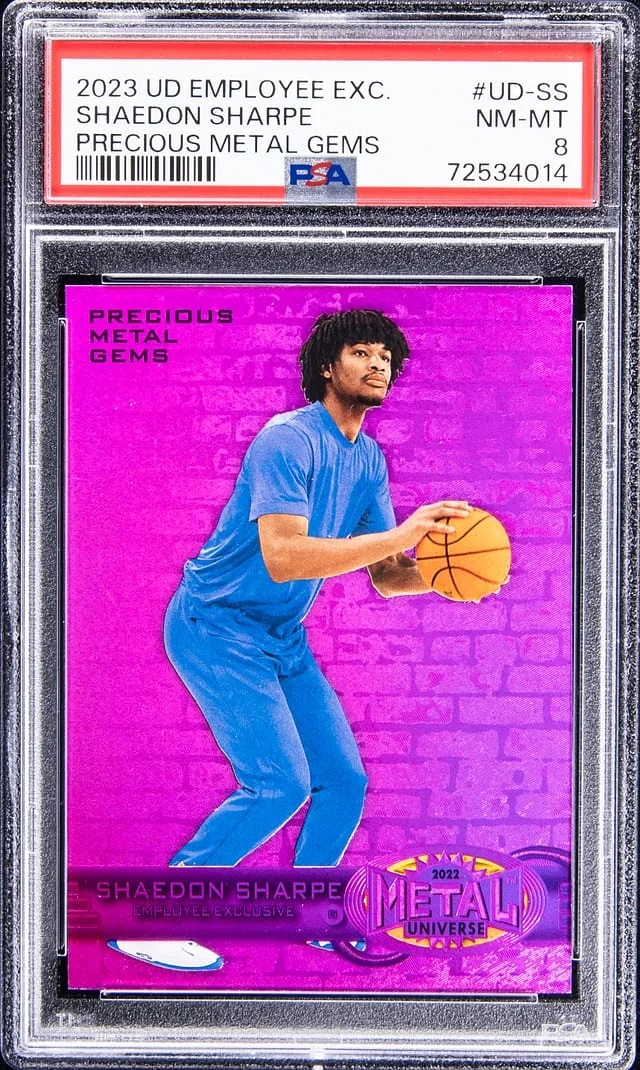 2022-23 UD Employee Exclusive Precious Metal Gems (PMG) Shaedon Sharpe #UD-SS card image