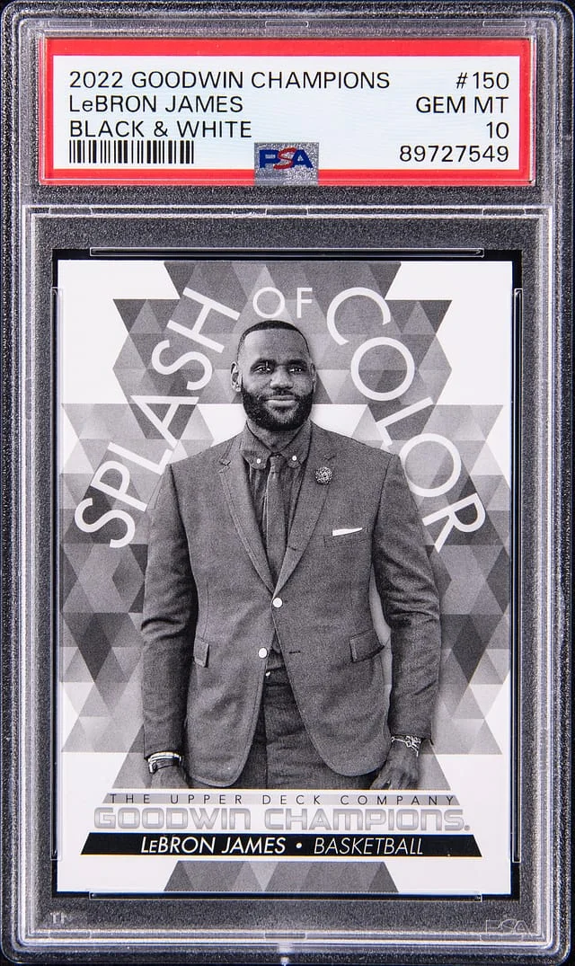 2022-23 Upper Deck Goodwin Champions LeBron James Black & White #150 card image