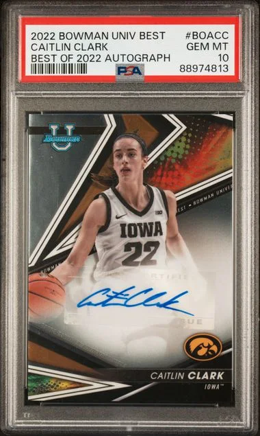 2022-24 Bowman University Best Caitlin Clark Best Of 2022 Autograph #BOA-CC card image