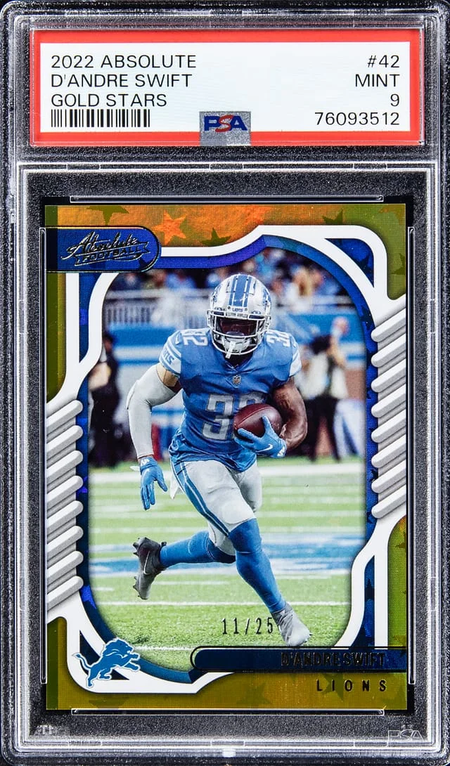 2022 Absolute D'Andre Swift Gold Stars #42 card image