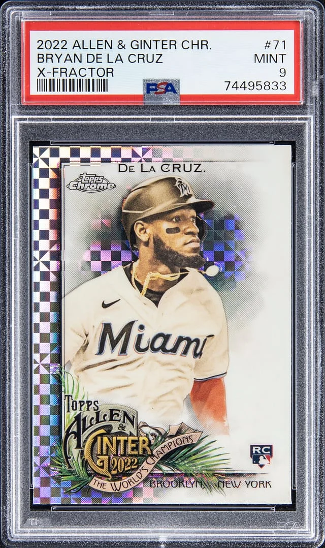 2022 Allen & Ginter Chrome Bryan De La Cruz X-Fractor #71 card image