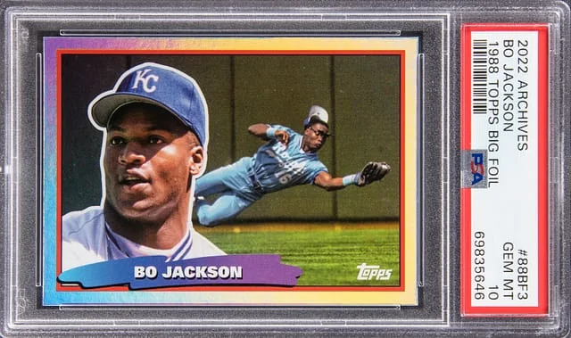 2022 Archives 1988 Topps Big Foil Bo Jackson #88BF-3 card image