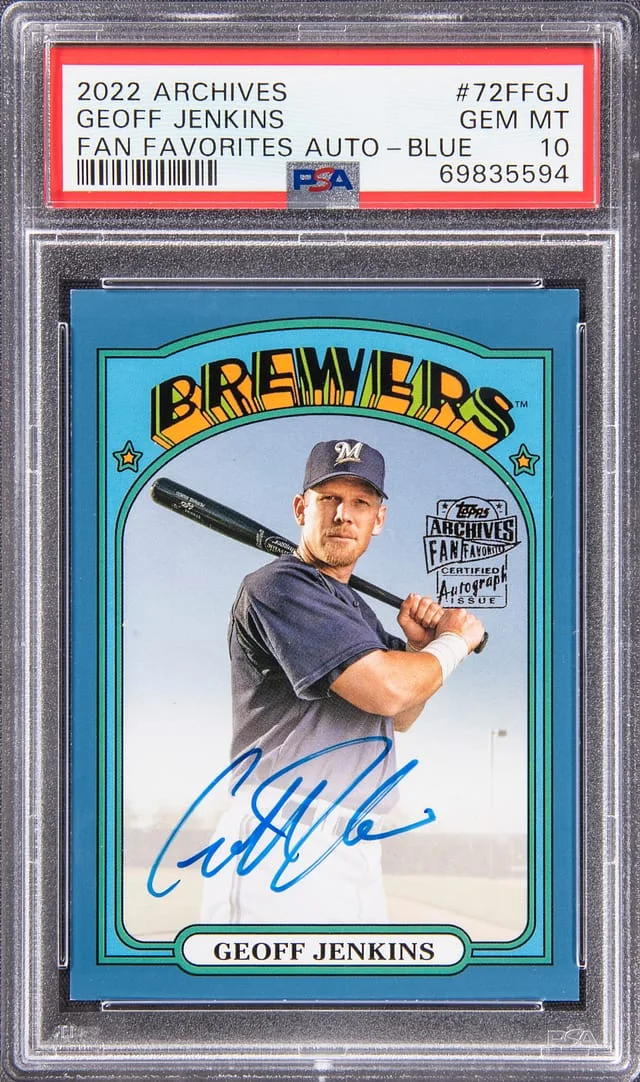 2022 Archives Fan Favorites Autograph - Blue Geoff Jenkins #72FF-GJ card image