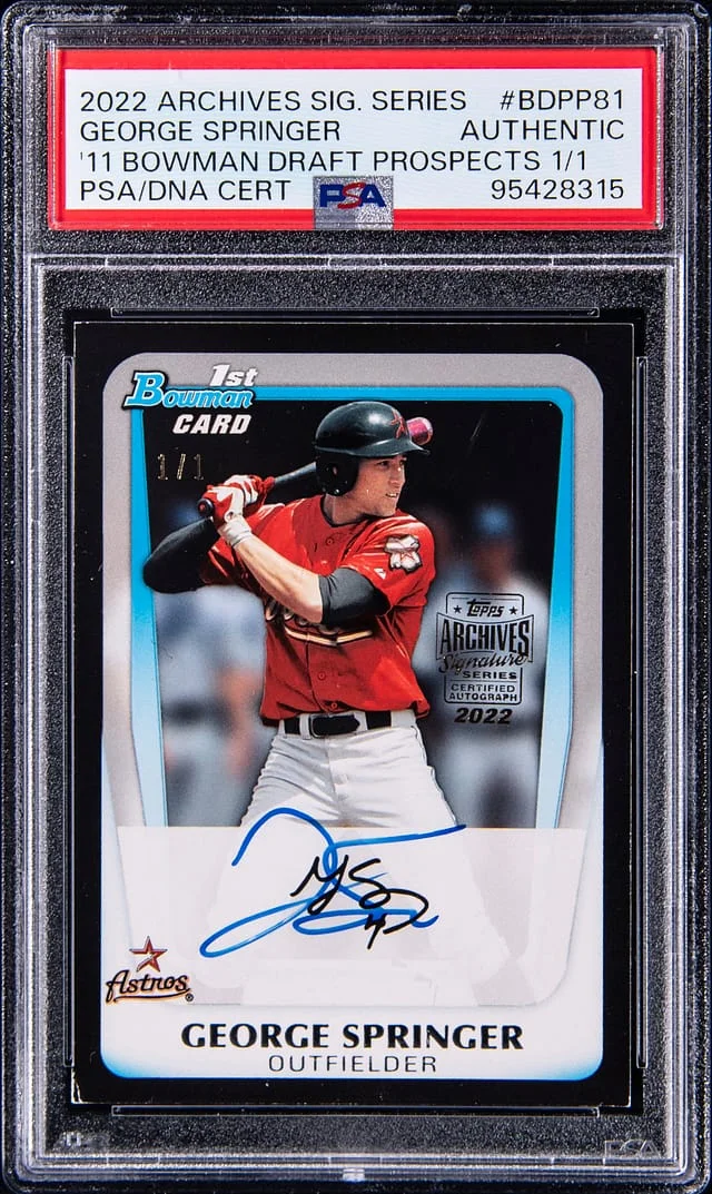 2022 Archives Signature Series '11 Bowman Draft Prospects George Springer #BDPP81 card image
