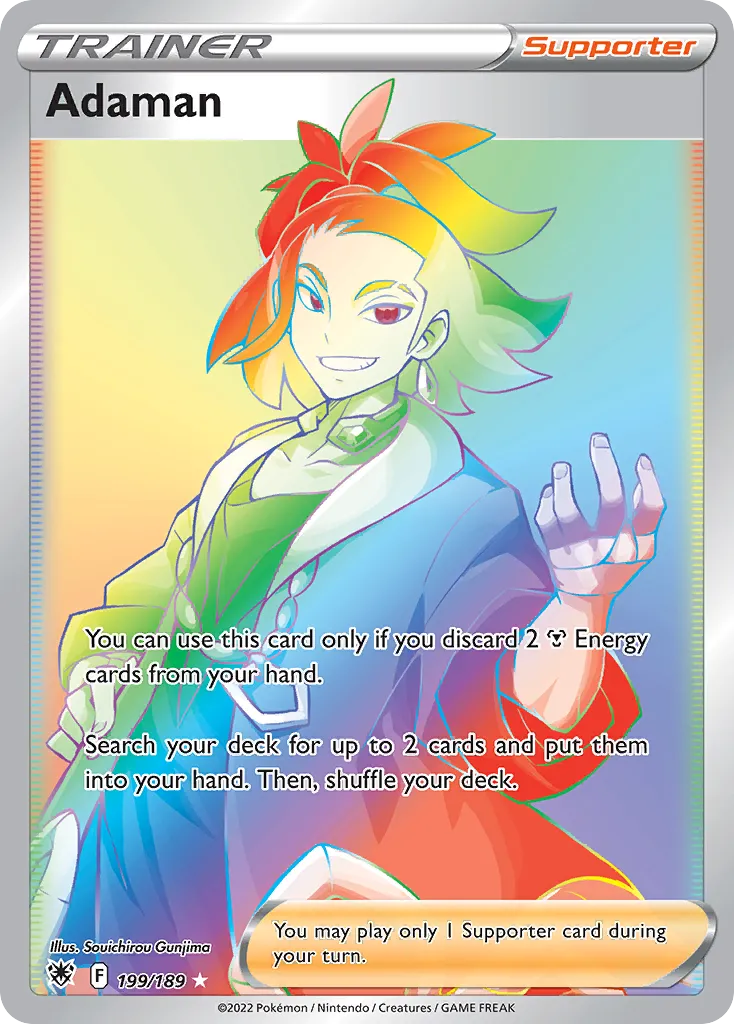 2022 Astral Radiance Adaman #135/189 Rare Holo card image