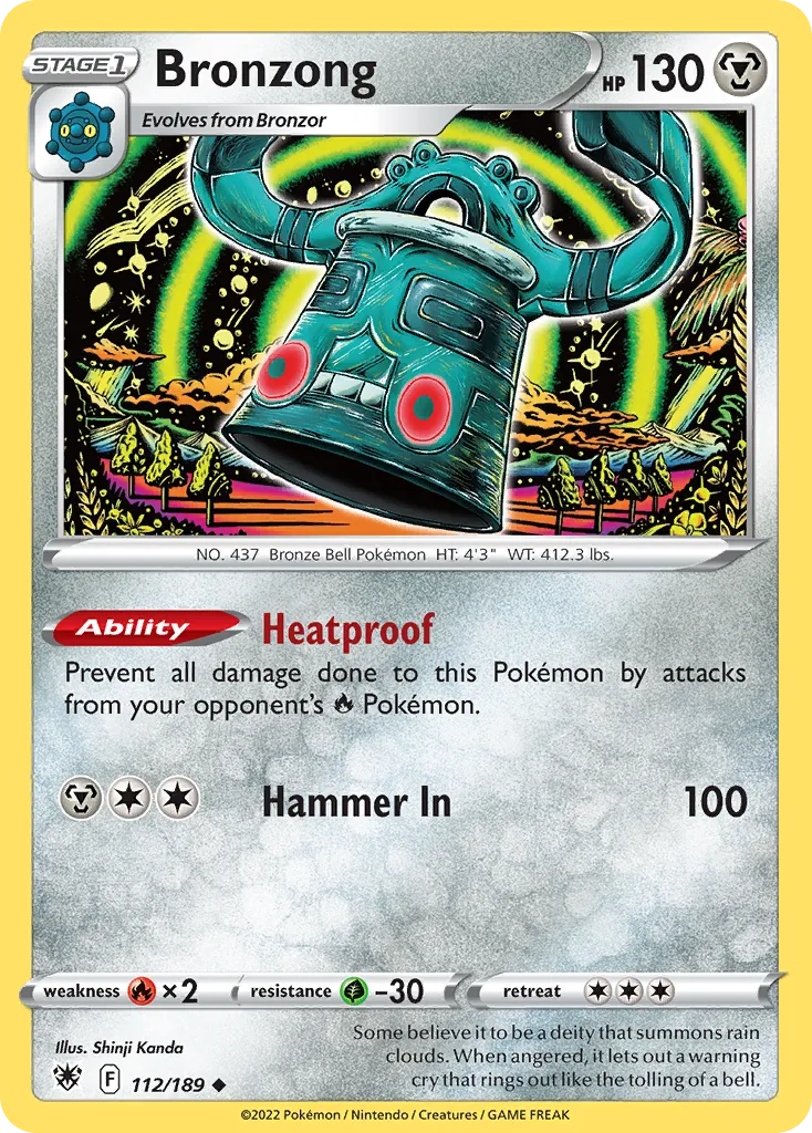 2022 Astral Radiance Bronzong Uncommon #112/189 Uncommon card image