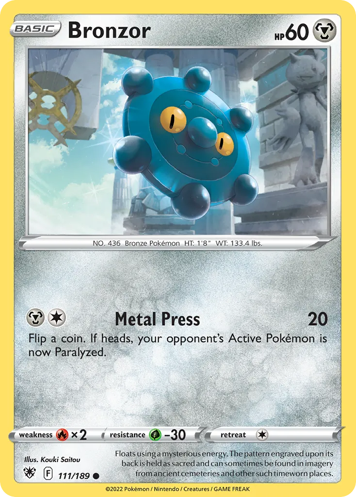 2022 Astral Radiance Bronzor Common #111/189 Common card image