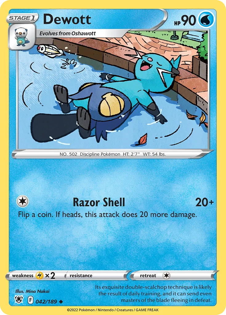 2022 Astral Radiance Dewott Uncommon #042/189 Uncommon card image