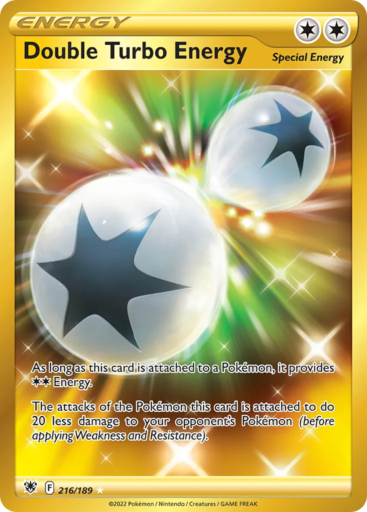 2022 Astral Radiance Double Turbo Energy #216/189 Rare Secret card image