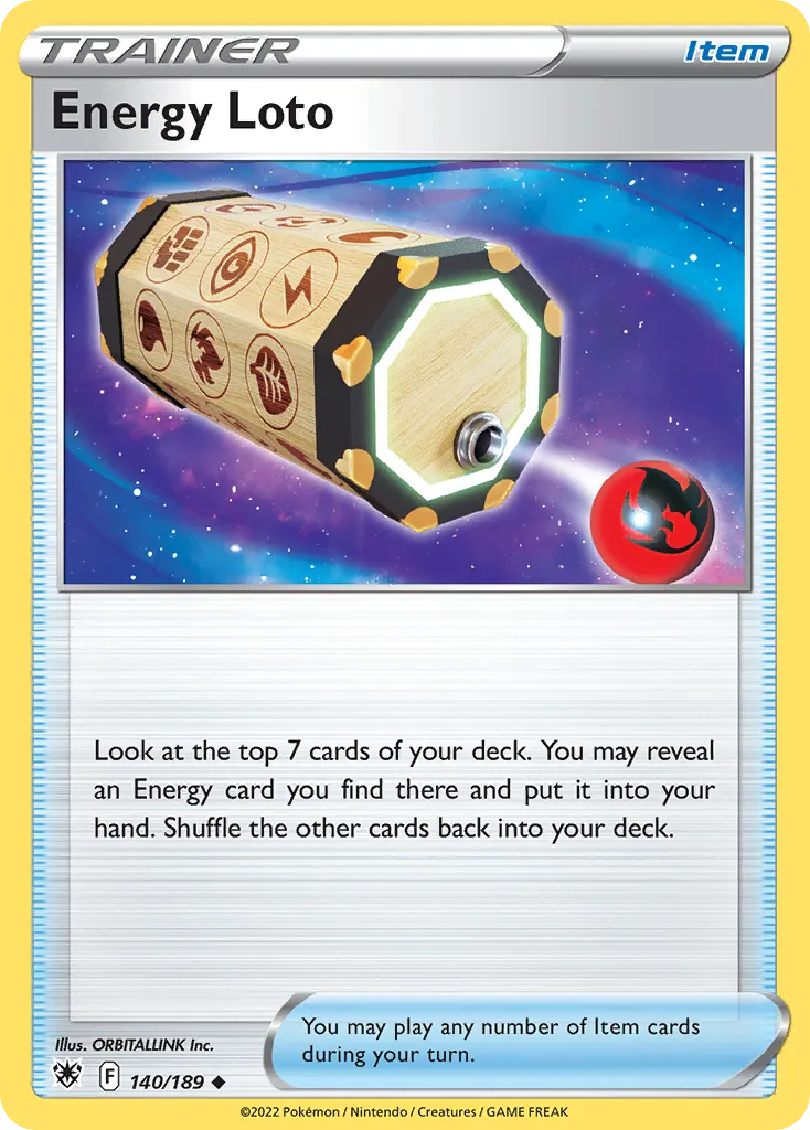 2022 Astral Radiance Energy Loto Uncommon #140/189 Uncommon card image