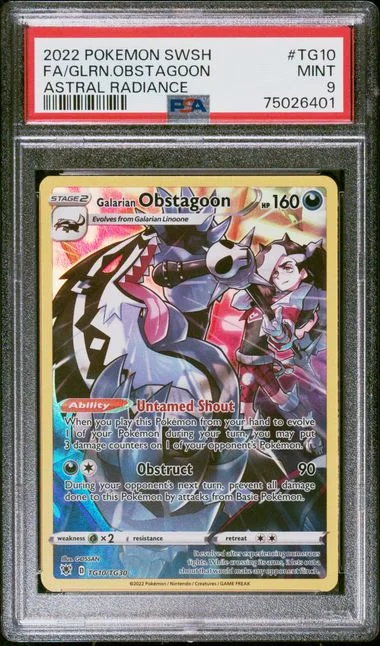 2022 Astral Radiance Galarian Obstagoon #TG10 Unlisted card image