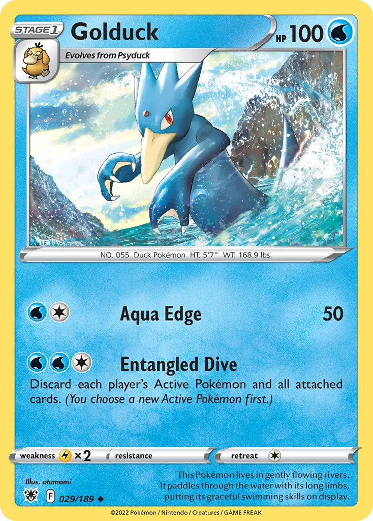 2022 Astral Radiance Golduck Uncommon #029/189 Uncommon card image