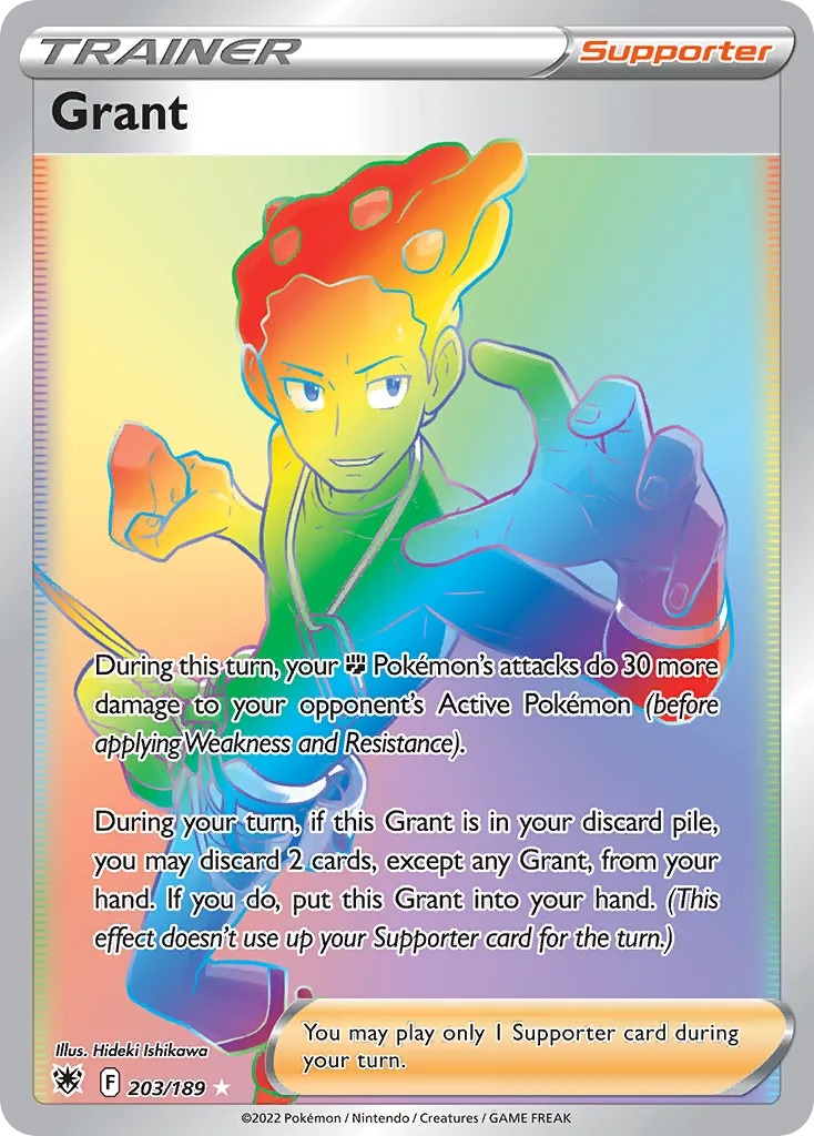 2022 Astral Radiance Grant #203/189 Rare Rainbow card image