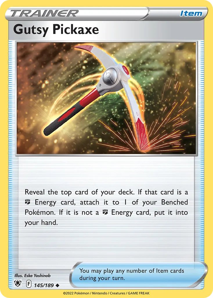 2022 Astral Radiance Gutsy Pickaxe Uncommon #145/189 Uncommon card image